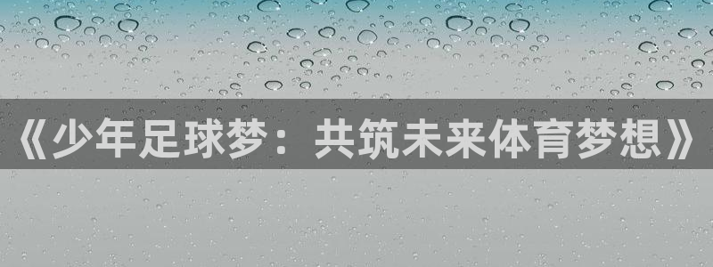  江南jn体育：《少年足球梦：共筑未来体育梦想》